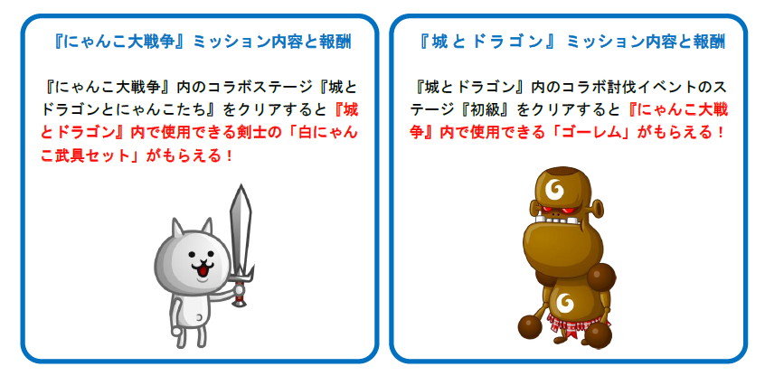城とドラゴン 異色の人気アプリ にゃんこ大戦争 とのコラボイベントが1月14日 木 より開催 Boom App Games
