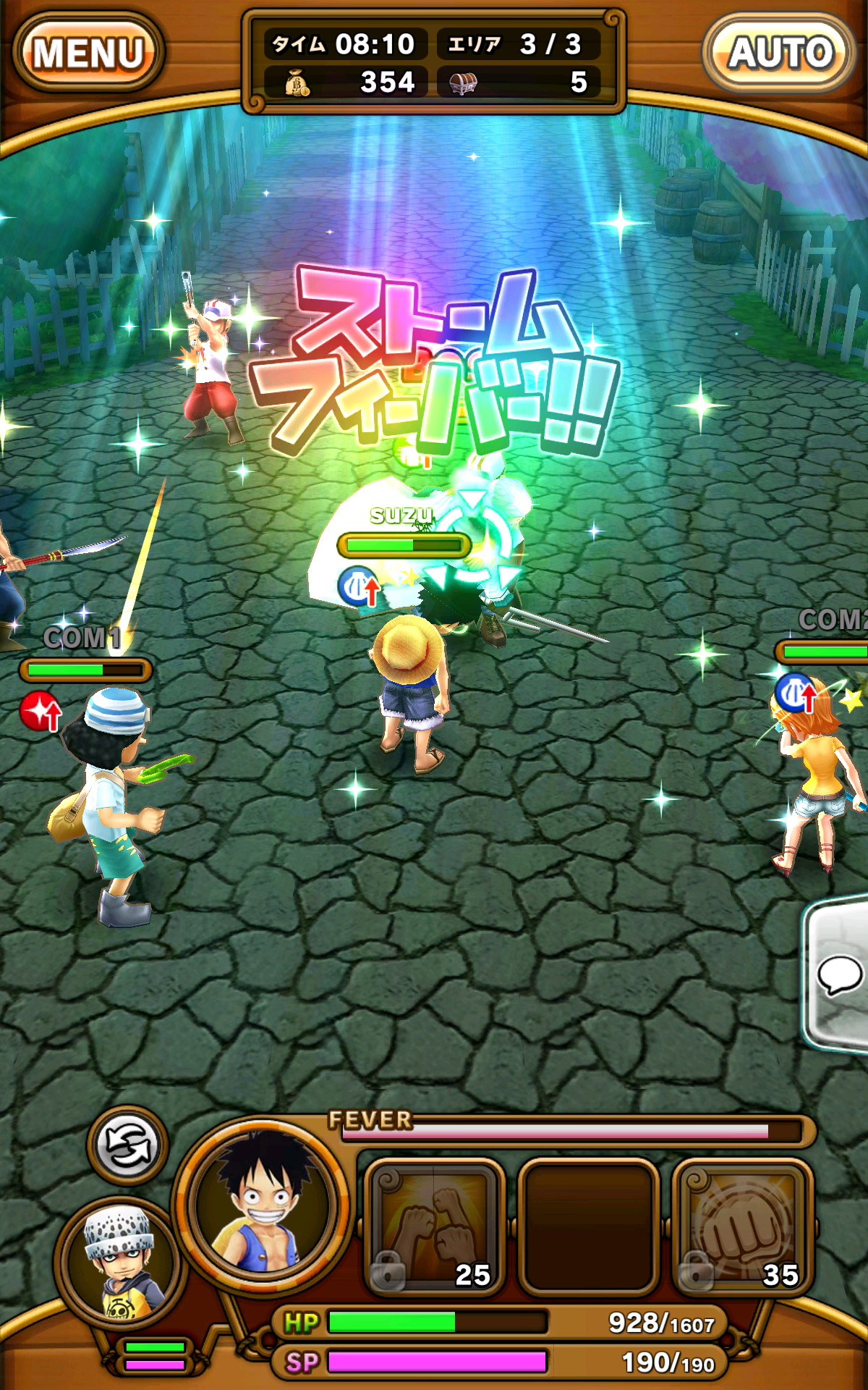 One Piece サウザンドストーム あの名シーンの数々が蘇る 簡単操作で爽快アクションができる サウスト で海賊王を目指そう Boom App Games