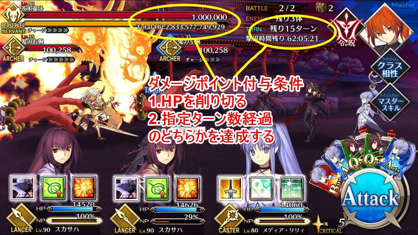 Fgo攻略 高難易度イベント 鬼哭酔夢魔京 羅生門 敵情報とイベントの大まかな進め方を紹介 Boom App Games