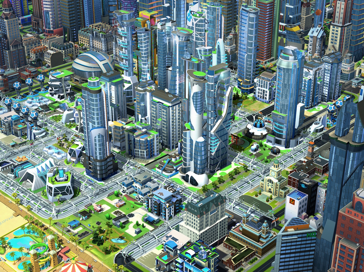 Simcity Buildit ついにシムシティに 未来 が到来 未来都市を築く新企業 Omega Co の配信を開始 Boom App Games