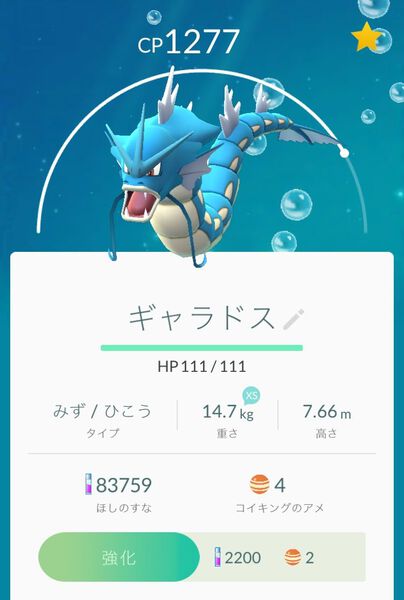 ポケモンgoコラム コイキングのアメを集め続けて400個 ようやくギャラドスへ進化 はたして最適なわざになったのか ギャラドスのおすすめわざも紹介 boom app games