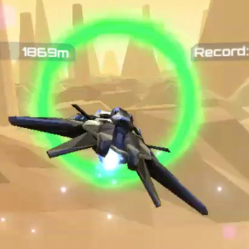 『PolyRunner VR』- 迫り来る障害物を避けて宇宙船で飛行するゲーム