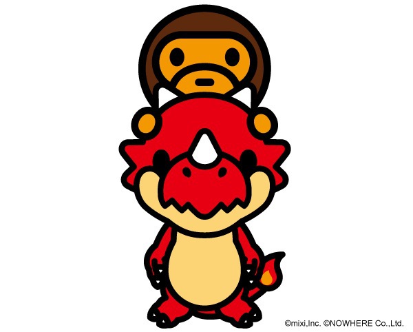 『モンスト』- 人気アパレルブランド「A BATHING APE®」とのコラボが決定!コラボ記念の限定キャラ「レッドリドラ&ベイビーマイロ®」をゲットしよう!