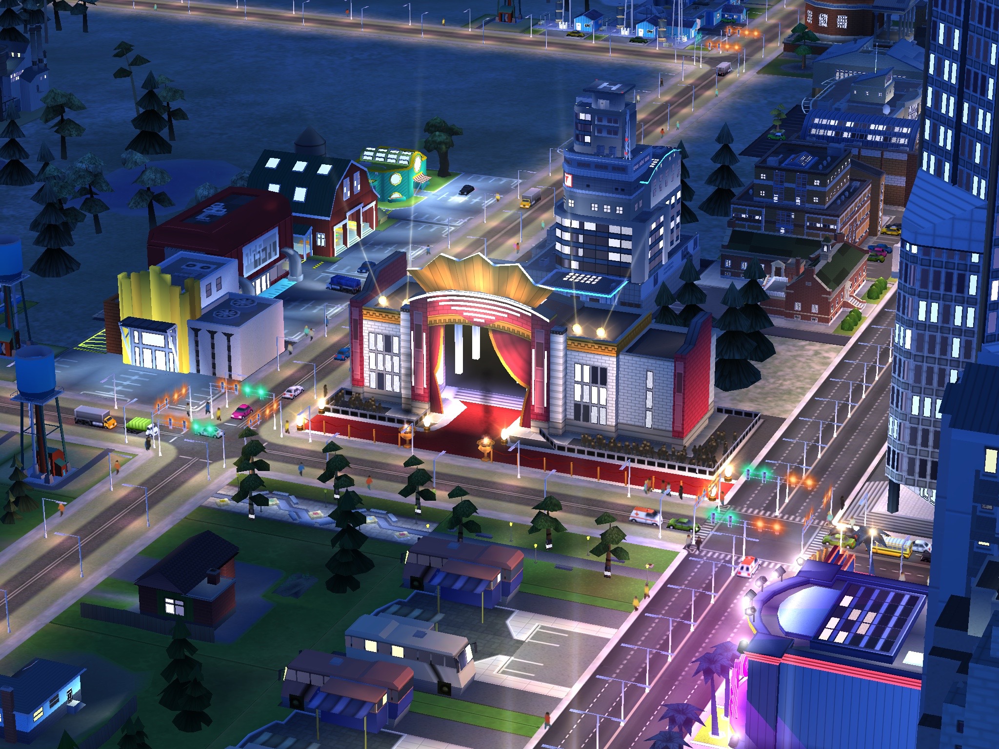 Simcity Buildit アカデミー受賞式目前 ハリウッドのような都市が
