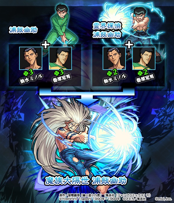 モンスト 幽 遊 白書 コラボガチャ第2弾に 雷禅 軀 黄泉 コエンマ プー が登場 さらに 浦飯幽助 飛影 は神化合体が可能に Boom App Games