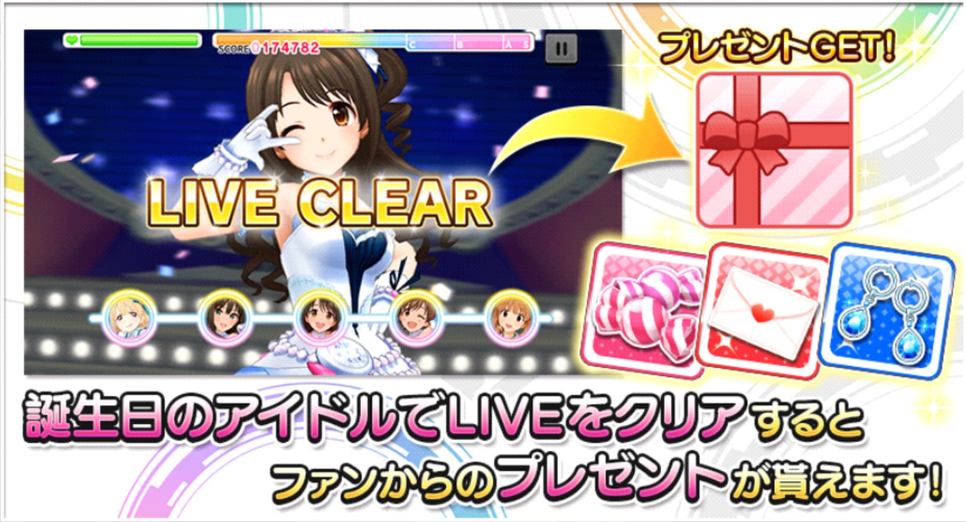 デレステ アイドルの誕生日関連機能が追加 ファンからのプレゼントや誕生日アイドルのオリジナルバースデーカードを作成可能 Boom App Games