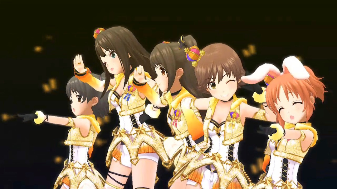 デレステ 全アイドル共通衣装 パーティータイム ゴールド の3d衣装をスクリーンショットでご紹介 スマホでもypt衣装を堪能しよう Boom App Games