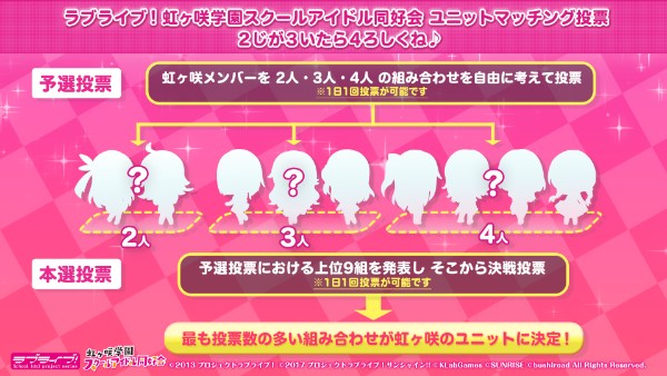 スクスタ 虹ヶ咲学園スクールアイドル同好会 ユニット投票企画 を実施 マンスリーランキング12月度 の結果を発表 Boom App Games
