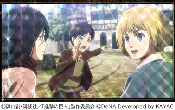 進撃の巨人 tactics tvアニメの名シーンがデザインされた特別なシーンカード あの頃の思い出 のプレゼント実施中 boom app games