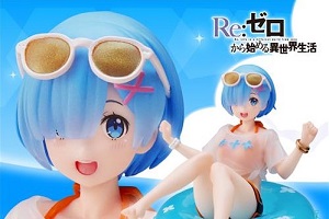 リゼロ】夏らしく爽やかなレムのフィギュアが登場！Tシャツから透けた水着や浮き輪に座った姿などが魅力的！【オンクレ】 - Boom App Games